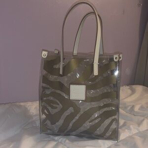 Dooney & Bourke clear zebra lunch bag